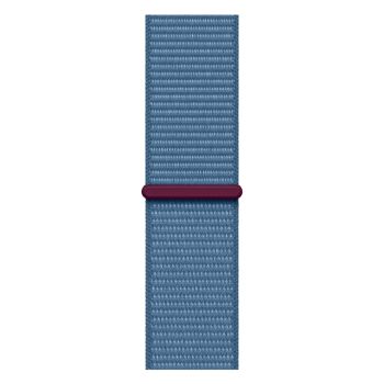Apple Watch Series 9, 41 мм, корпус из алюминия серебристого цвета, нейлоновый ремешок цвета ледяной синий